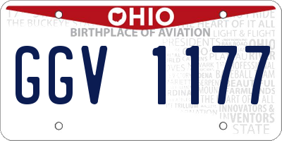 OH license plate GGV1177