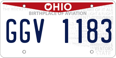 OH license plate GGV1183