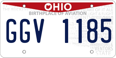 OH license plate GGV1185