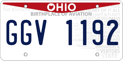 OH license plate GGV1192
