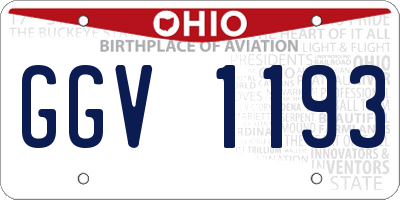 OH license plate GGV1193