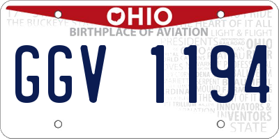 OH license plate GGV1194