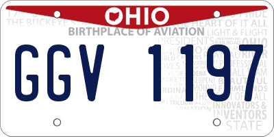 OH license plate GGV1197