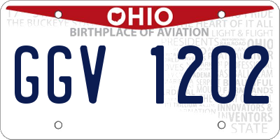 OH license plate GGV1202
