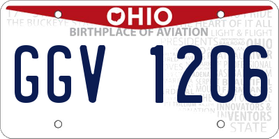 OH license plate GGV1206