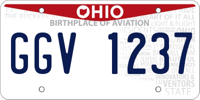 OH license plate GGV1237