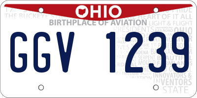 OH license plate GGV1239