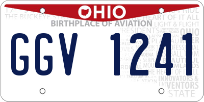 OH license plate GGV1241