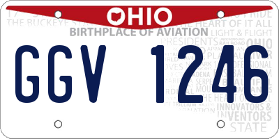 OH license plate GGV1246