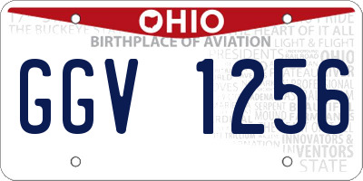 OH license plate GGV1256