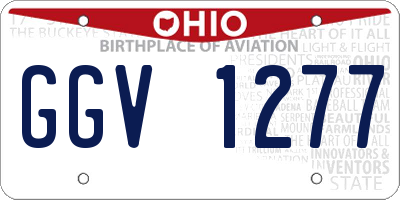 OH license plate GGV1277
