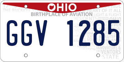 OH license plate GGV1285