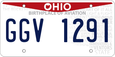 OH license plate GGV1291