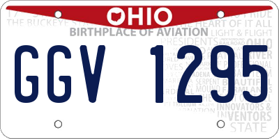 OH license plate GGV1295