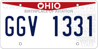 OH license plate GGV1331