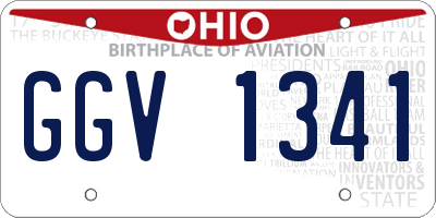 OH license plate GGV1341