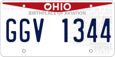 OH license plate GGV1344