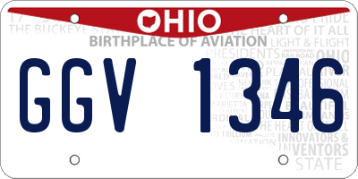OH license plate GGV1346