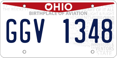 OH license plate GGV1348