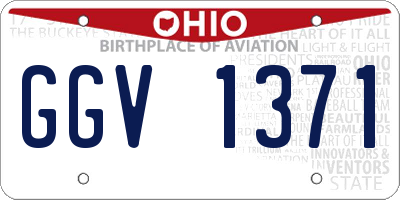 OH license plate GGV1371