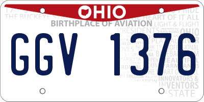 OH license plate GGV1376