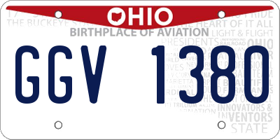 OH license plate GGV1380