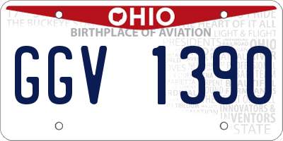 OH license plate GGV1390