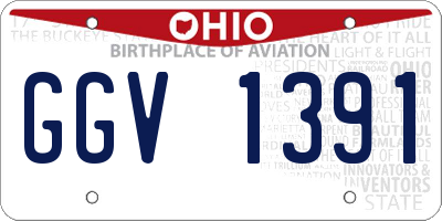 OH license plate GGV1391