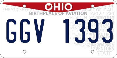 OH license plate GGV1393