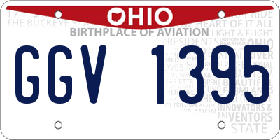 OH license plate GGV1395