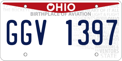 OH license plate GGV1397