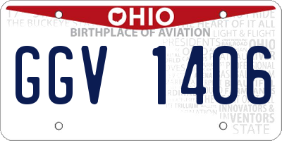 OH license plate GGV1406