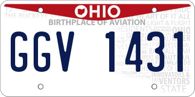 OH license plate GGV1431