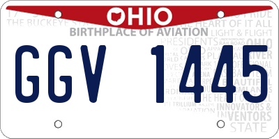 OH license plate GGV1445