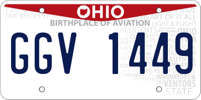 OH license plate GGV1449