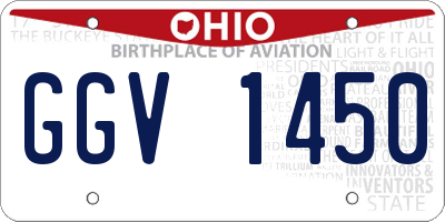 OH license plate GGV1450