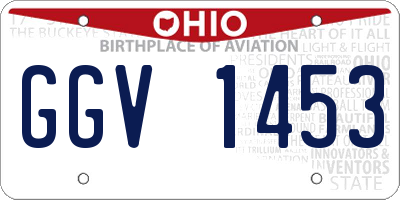 OH license plate GGV1453