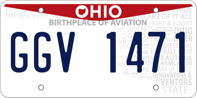 OH license plate GGV1471