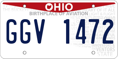 OH license plate GGV1472