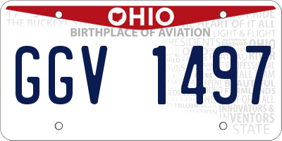 OH license plate GGV1497