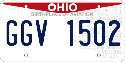 OH license plate GGV1502