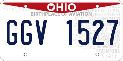 OH license plate GGV1527