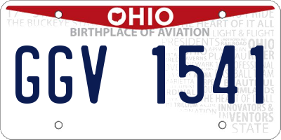 OH license plate GGV1541