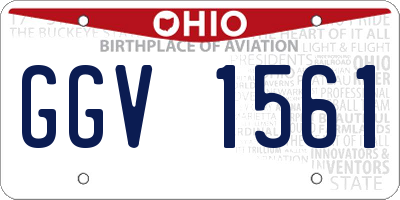 OH license plate GGV1561