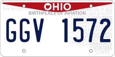 OH license plate GGV1572