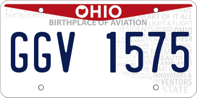 OH license plate GGV1575