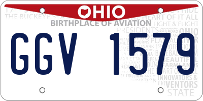 OH license plate GGV1579