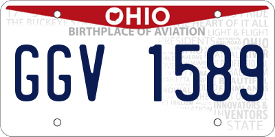OH license plate GGV1589
