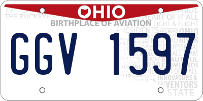 OH license plate GGV1597