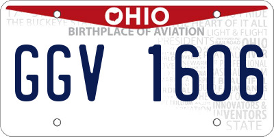 OH license plate GGV1606